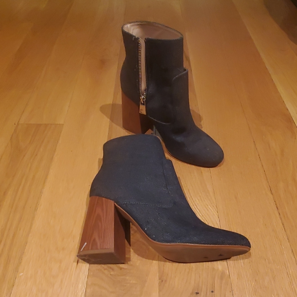 ZARA Blue Denim Booties